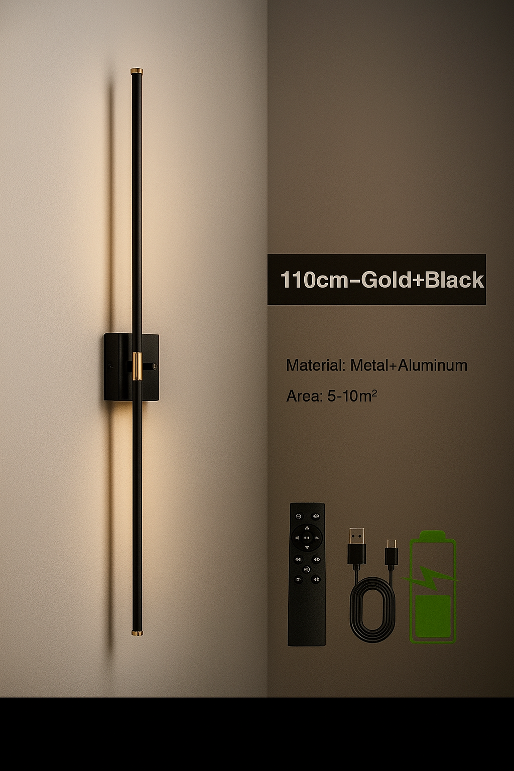 Rotatable LED wall light