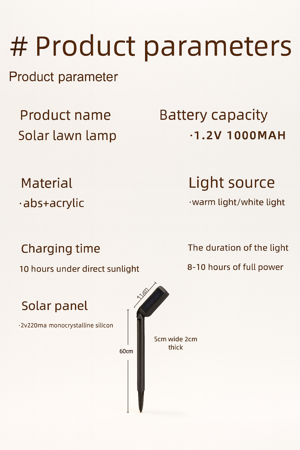 Solar Garden Path Light