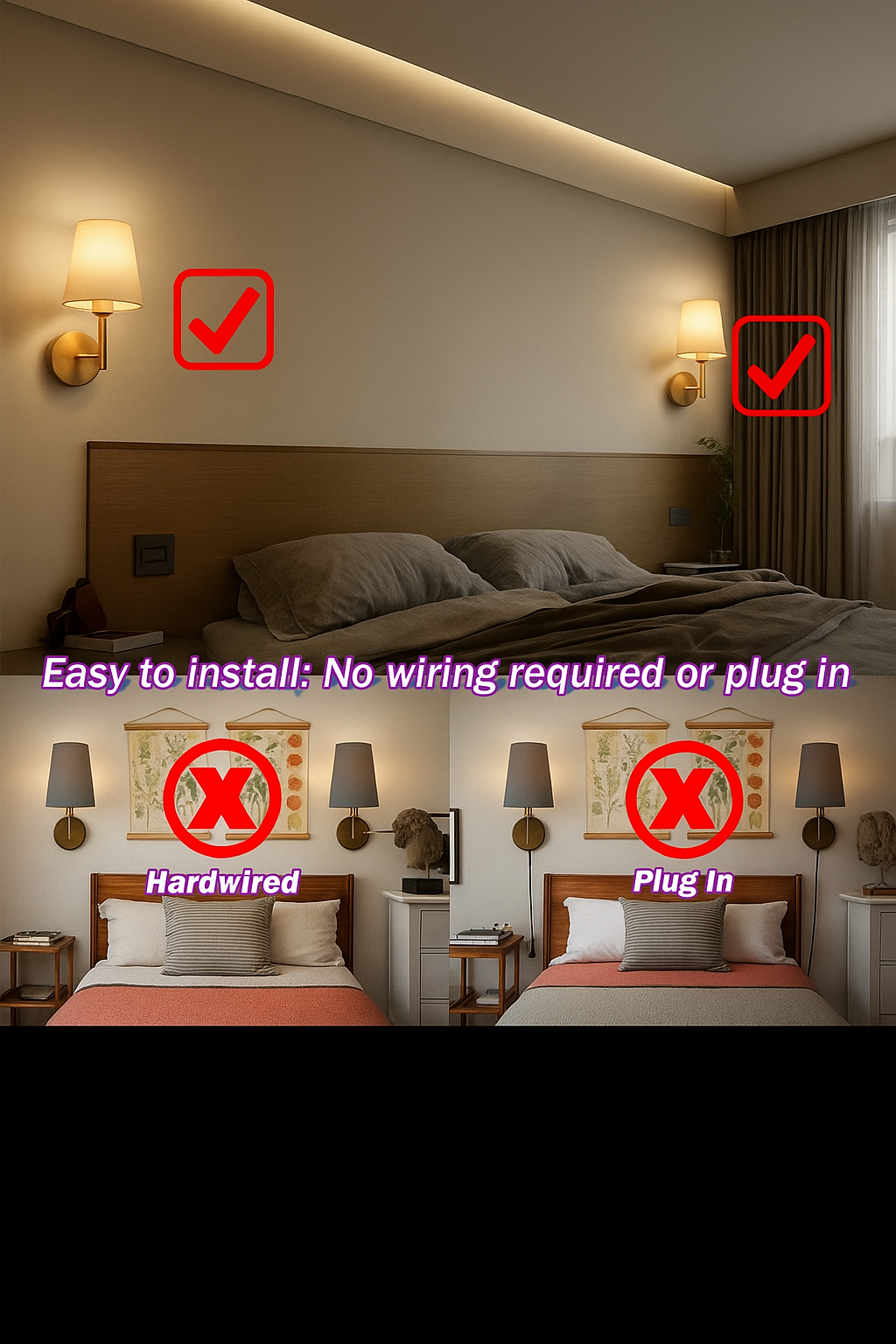 Nordic Wall Lamp LED Recharge